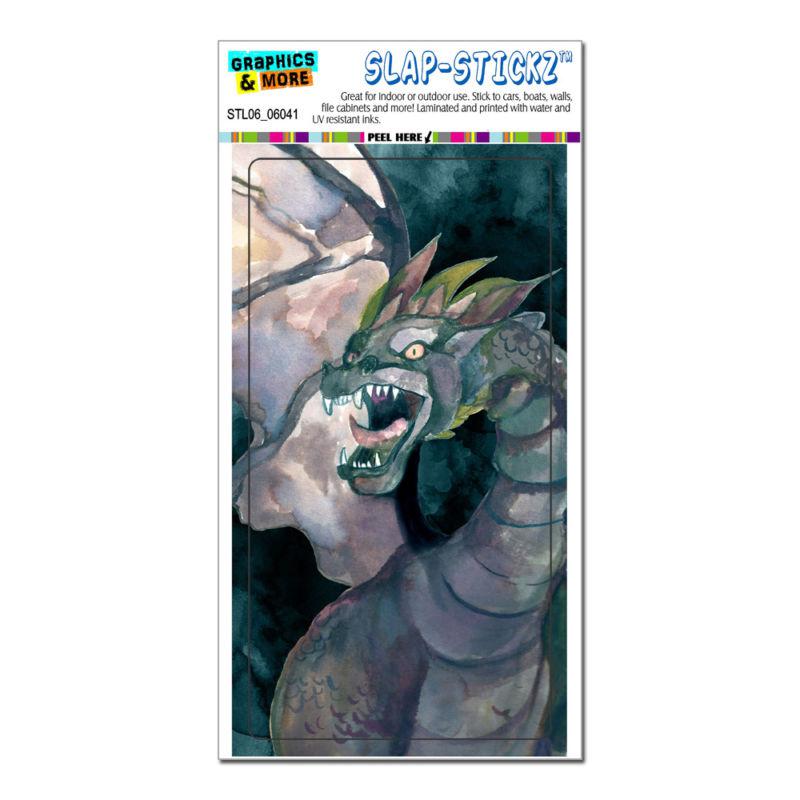 Blue dragon watercolor - fantasy - slap-stickz™ car window locker bumper sticker