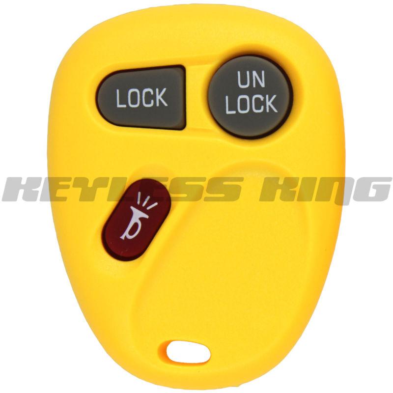 New yellow replacement keyless entry remote key fob clicker for gm 15042968