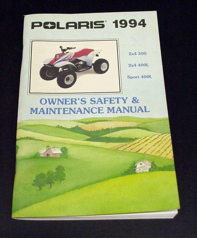 Polaris 1994 2x4 300 400l sport owners safety maintenance manual new