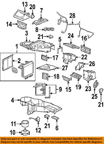 Gm oem 22807123 evaporator & heater-resistor