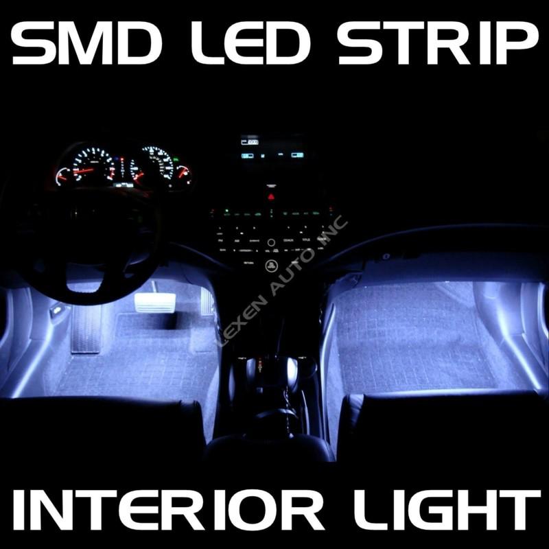 Led w3 white 2x 12" interior strip footwell light under dash bulb smd exterior c