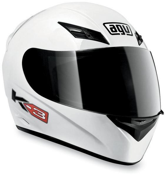 Agv k3 series white solid full face street helmet new s small