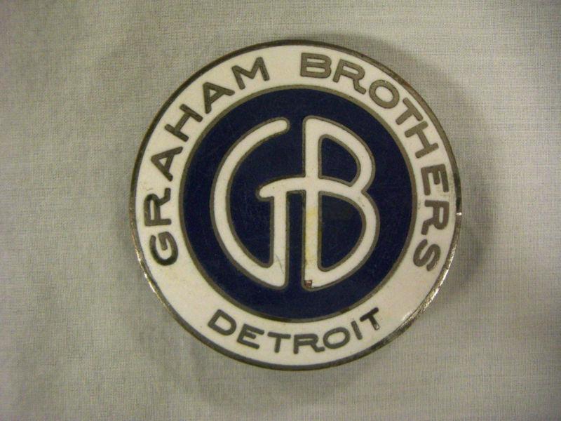 Vintage, antique, original graham brothers automobile radiator emblem