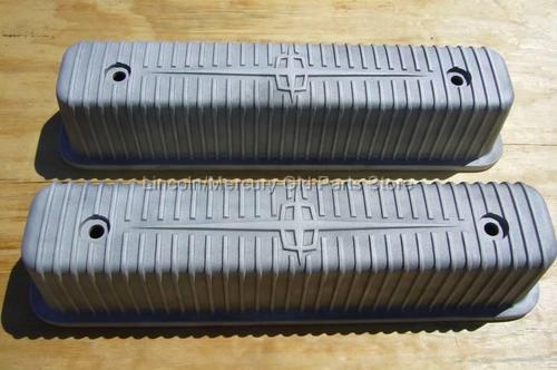 Original 1956 - 57 lincoln mark ii finned cast aluminum valve covers 386 cu in