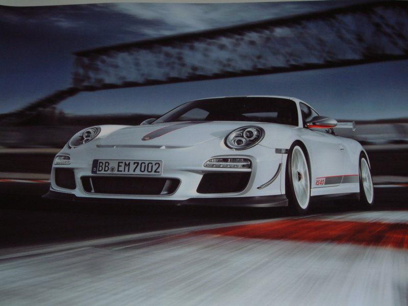 Porsche factory issued showroom poster of the porsche 911 gt3 rs 4.0 (no.1)