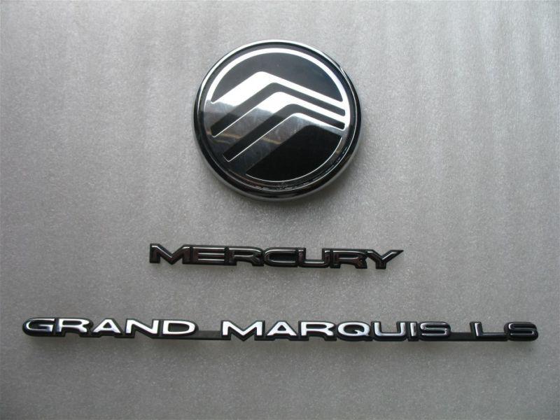 2000 mercury grand marquis ls rear trunk emblem logo set 98 99 00 01 02