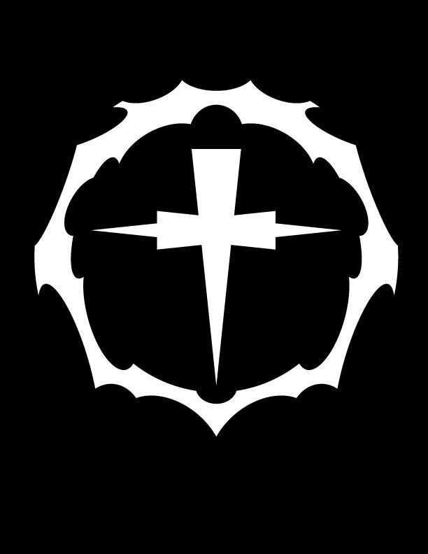 Tribal cross vinyl 3.5 inch white decal 