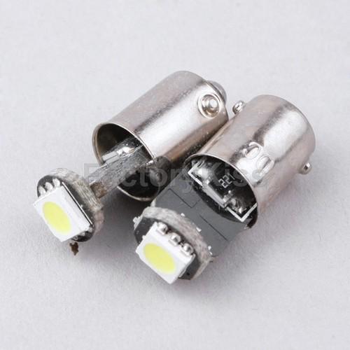 Gau 2x car bulbs canbus error-free ba9s 1-led 5050 smd white light #562