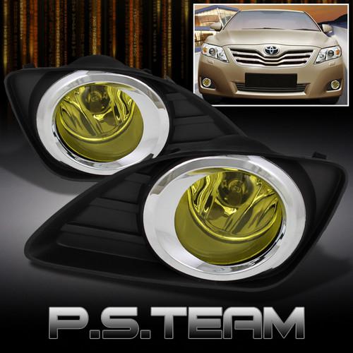 2010-2012 camry bumper yellow fog lights lamp w/switch,wiring,relay & bulbs