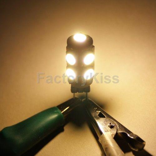 Gau 12v 5050-chip g4 9 smd led landscaping spot light bulb lamp warm white #046