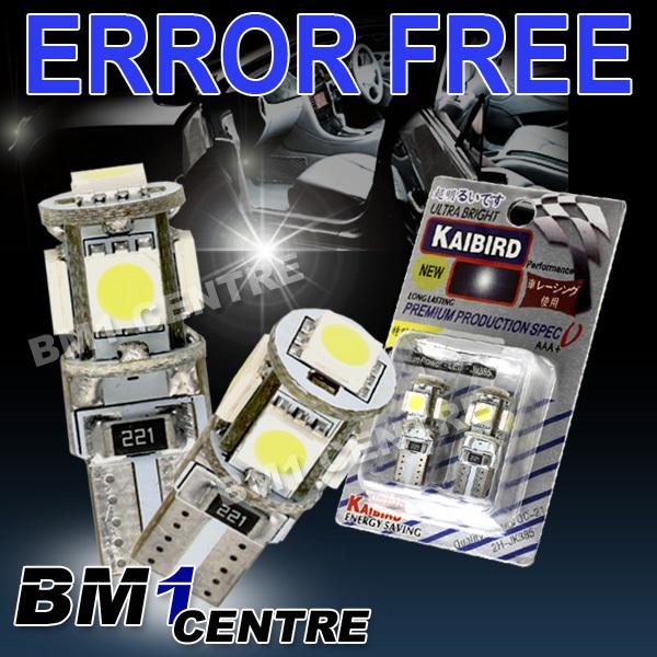 2pcs t10 5 smd led luggage boot lamp bulb for bmw 3 series e91 wagon 2005-2011