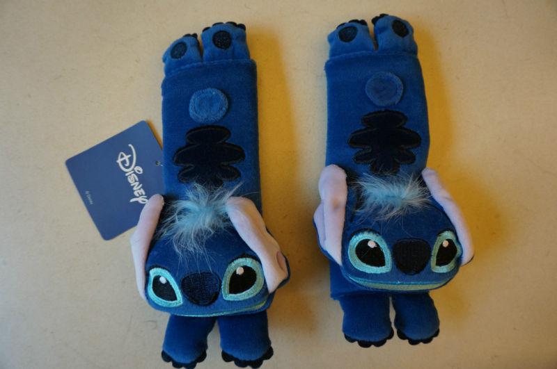 Disney lilo & stitch car seat belt cover blue (1 pair ) car accessory