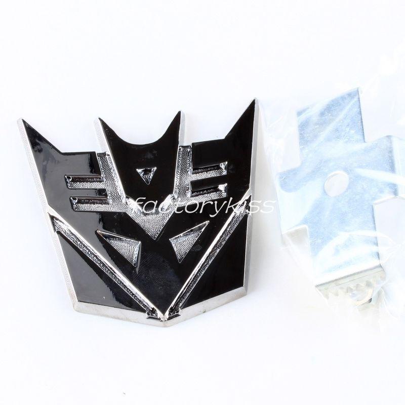 3d metal transformers car front emblem grille badge decpticon