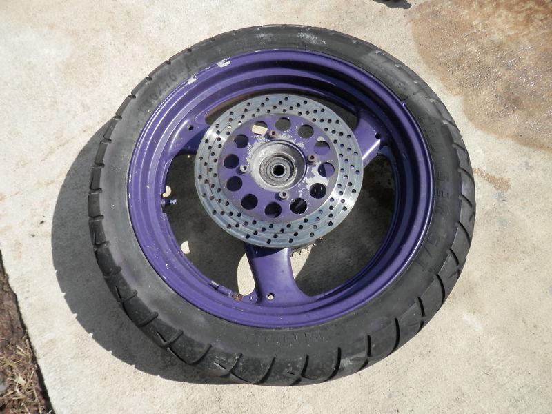 1991 suzuki gs500e rear wheel rim 17 inch straight fair used 107378