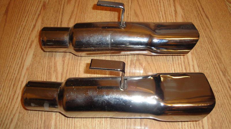 Nos 1968 thru 1970 dodge charger, mopar, b body chrome exhaust tips