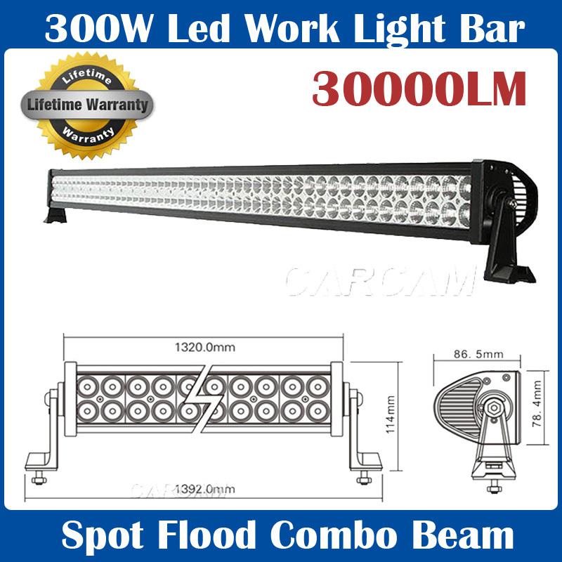 300w 30000lm led spot flood combo work light bar driving lamp 4wd car atv utv