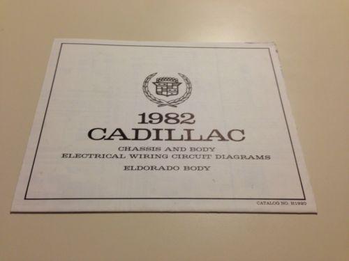 1982 cadillac eldorado body electrical chassis wiring diagrams factory oem gm