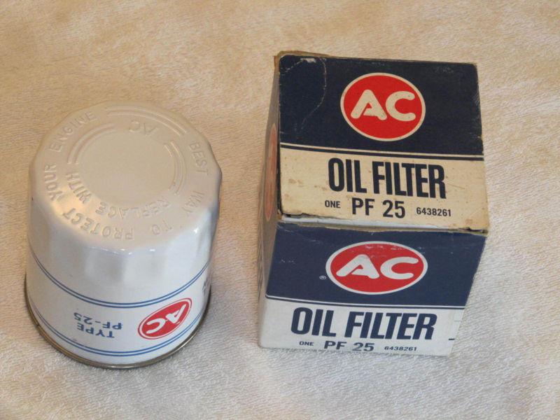 Nos 1968-1970 corvette l71 camaro z-28 chevelle ls6 nova ss pf 25 oil filter ac