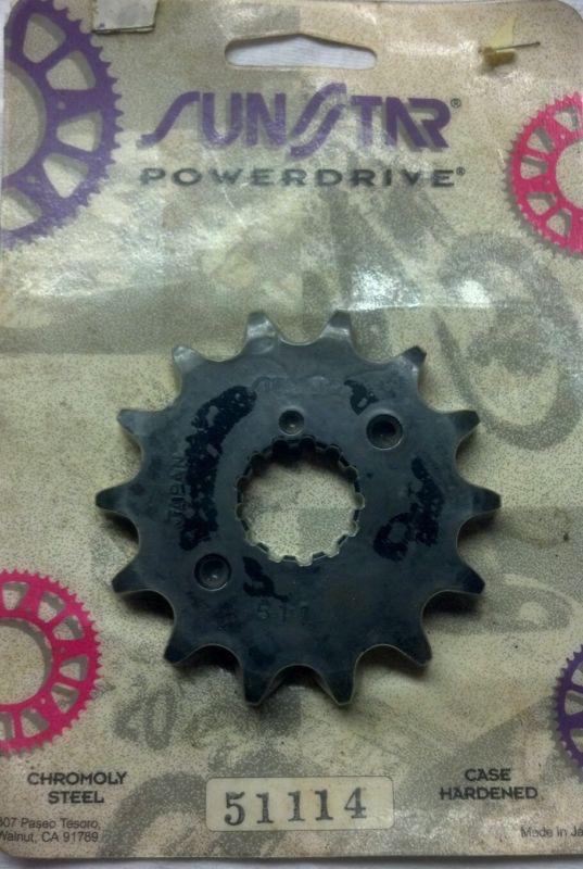 Sunstar powerdrive chromemoly front sprocket 51114 suzuki yamaha kawasaki 14 th