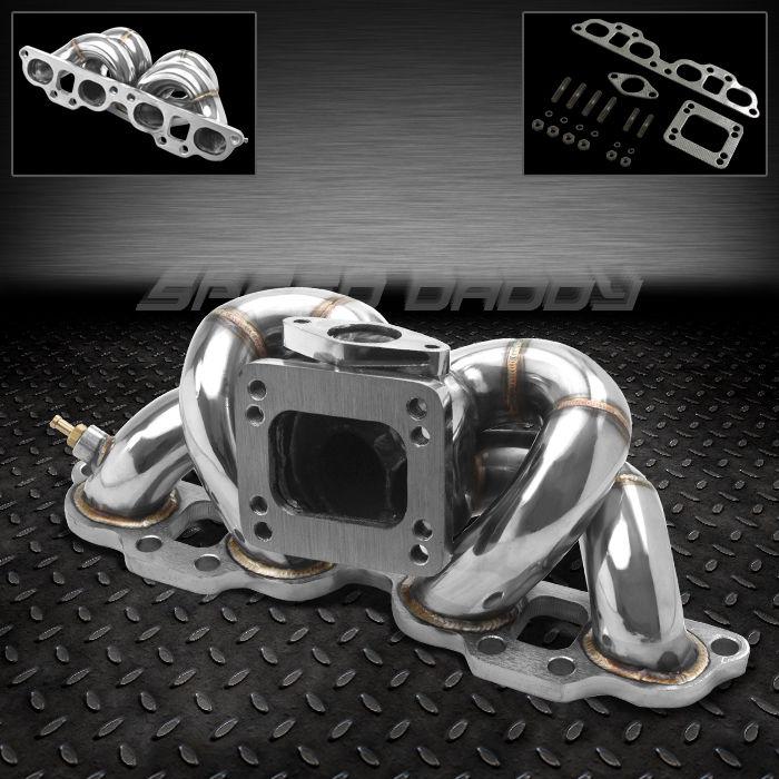 T3/t4 ram horn turbo manifold exhaust 89-98 nissan 240sx s13/s14 sr20det sr20