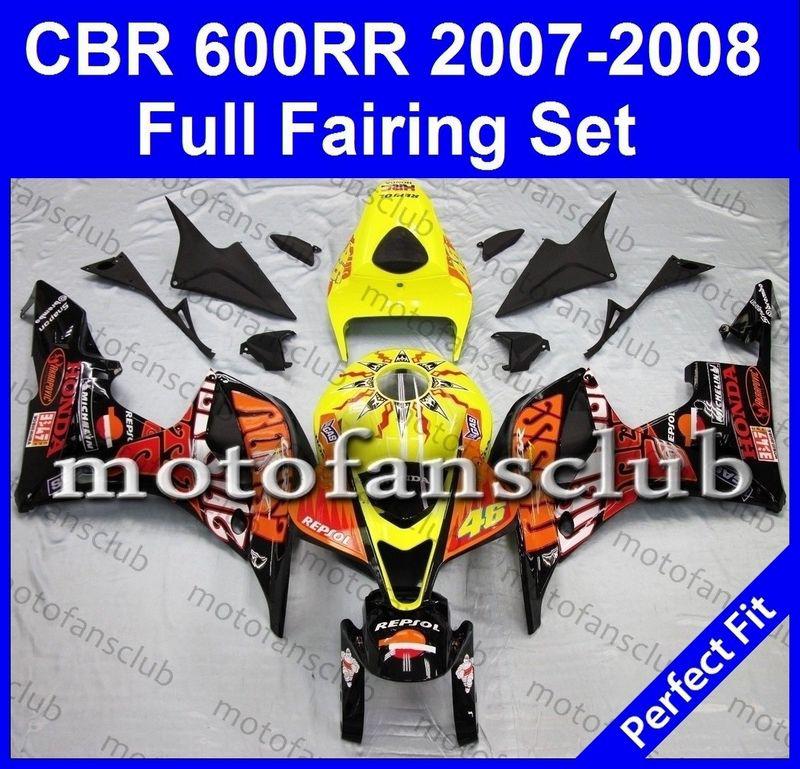 Fit honda cbr600rr 07 08 cbr 600 rr 2007 2008 fairing kit bodywork #07 c