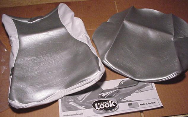 2006 suzuki gsxr 600 two-pc seat cover skins & tank bra grey/white second look