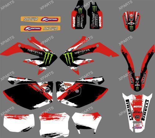 Team graphics backgrounds decals stickers for honda crf250x 2008 2009 2010 11 12