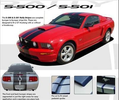 Ford mustang rally s-500 3m vinyl graphics decals stripes emblems trim 05-09