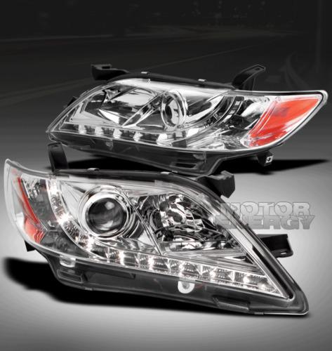 2007 2008 2009 toyota camry drl led chrome projector headlight lamp ce le se xle