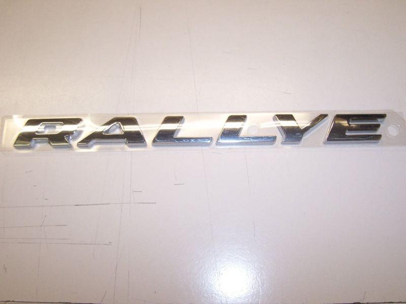 Dodge ralley nameplate oem factory new badge 68165752aa emblem stick on chrome