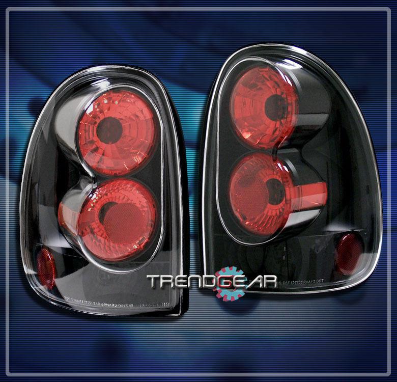 96-00 dodge caravan/voyager/98-03 durango tail lights black town & country 97 02