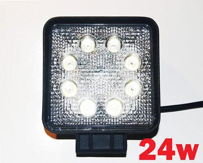 24w led work off road light fog driving 4x4 utv atv cat roof bar truck tractor