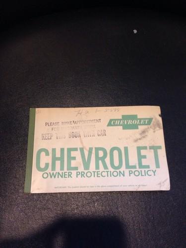 1960 chevrolet owner protection policy manual book corvette impala biscayne 