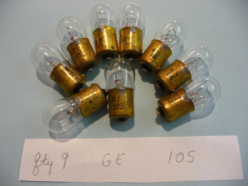 105 general electric miniature light bulbs (9 bulbs) nos 