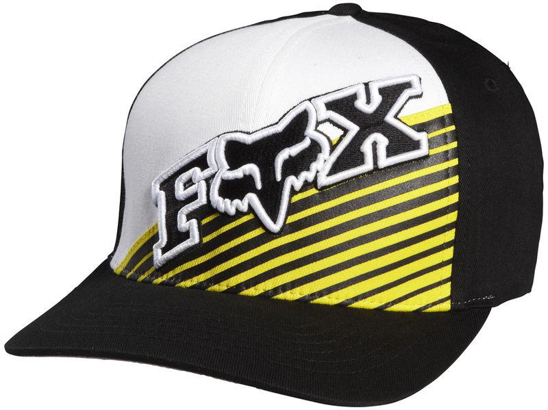 Fox counteractive yellow fitted flexfit medium profile hat cap hats mx 2014