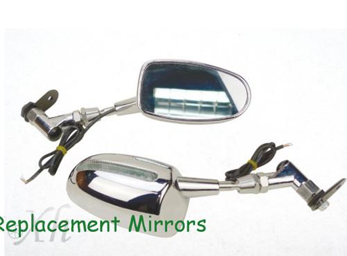 Led mirrors for honda cbr 600rr kawasaki ninja 636 zx6r yamaha yzf r6 r1 chrome