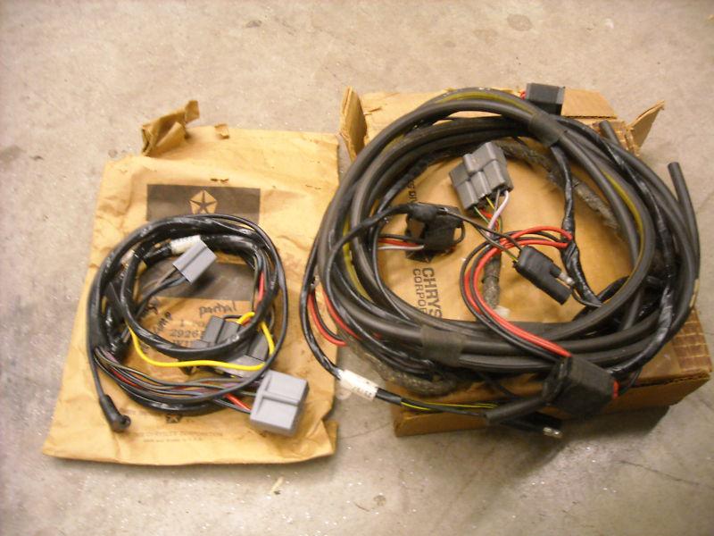 Mopar nos 1969 charger head light harnesses inner and outer, 