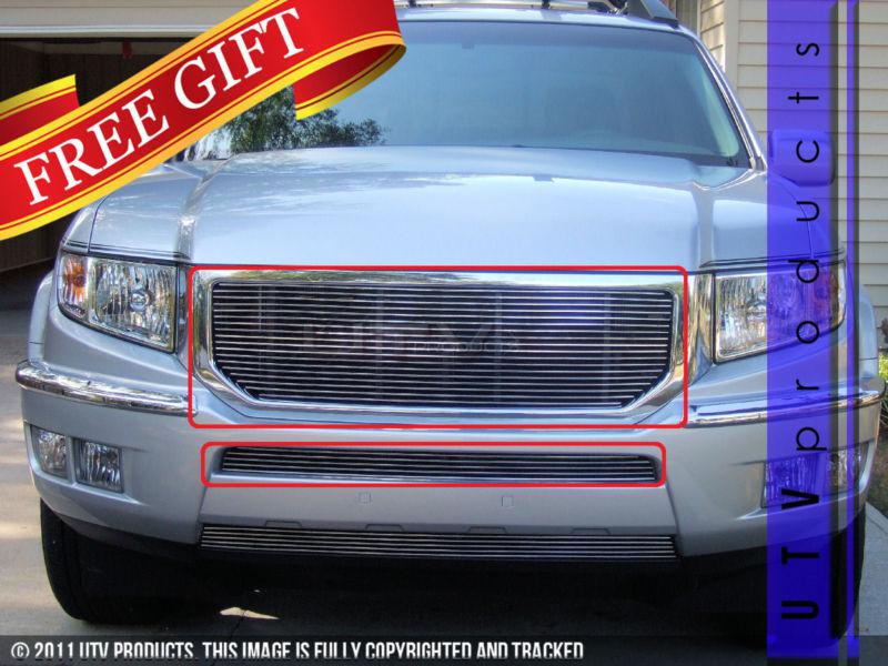 2012 - 2013 honda ridgeline 2pc combo chrome billet grille kit replacement