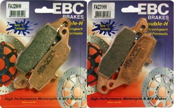 Ebc hh front brake pads (2 sets) 2007-13 kawasaki kle650 versys fa229hh fa231hh