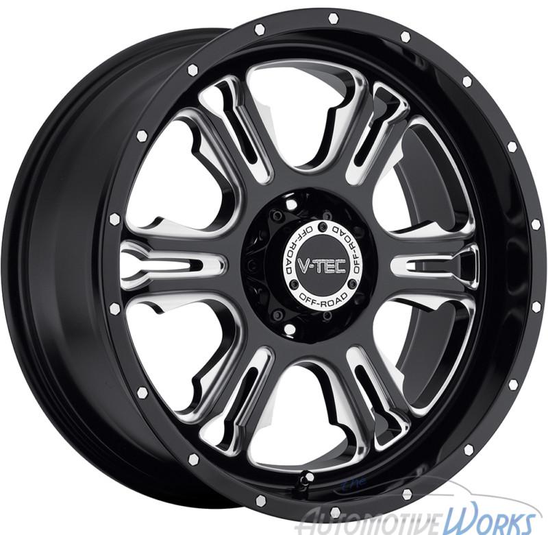 1 - 18x9 v-tec rage 5x139.7 5x5.5 +12mm matte black wheel rim inch 18"