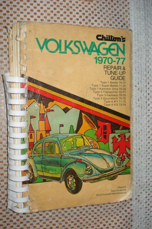 1970-1977 vw bug karmann ghia squareback bus beetle service manual shop book 71