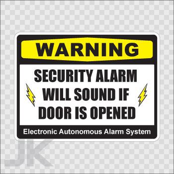 Decals sticker sign signs warning danger caution alarm system 0500 z4ls9