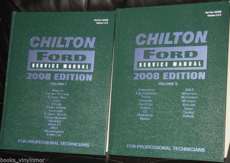 Chilton's ford service manual 2008 2 volume set  hc ed prof tech ed