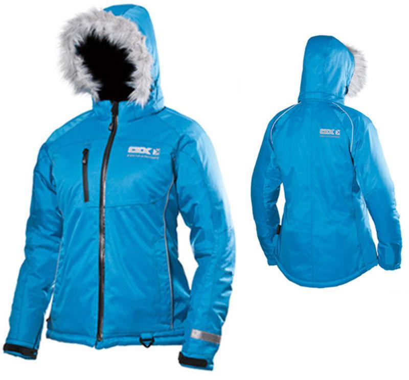 Snowmobile ckx snow jacket women lady coat large blue waterproof breathable