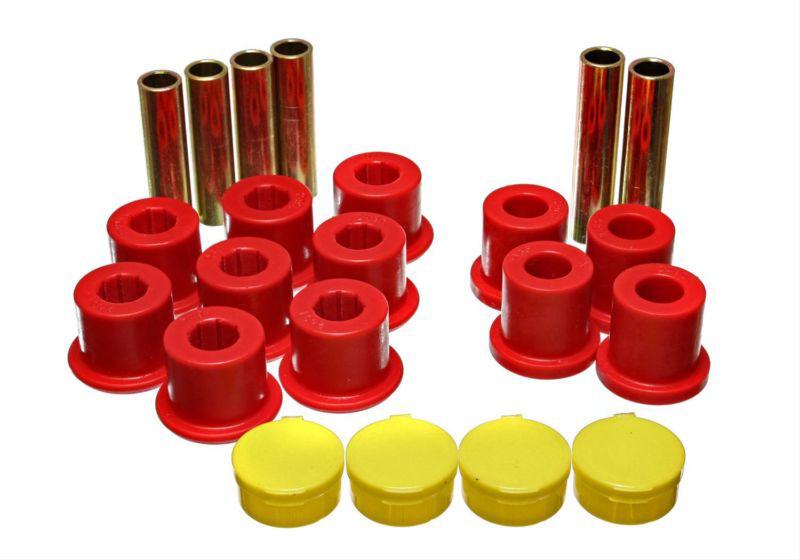 Energy suspension 5-2114r leaf spring bushings rear polyurethane red dodge set