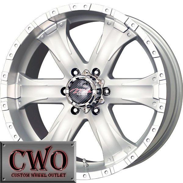 17 silver chaos 6 wheels rims 6x139.7 6 lug titan tundra gmc chevy 1500 sierra