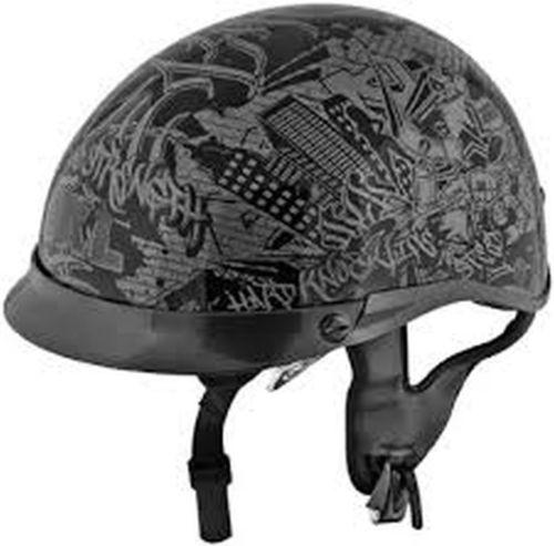 Speed & strength ss400dvd hard knock life half-helmet helmet,black/gray,small/sm