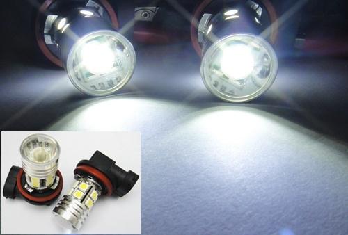 2x 9005 hb3 9145 h10 cree led projector light 12 smd hid 7w white head fog drive