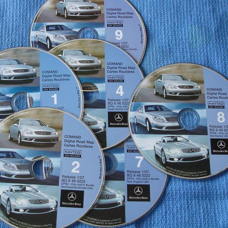 Money back guarantee new mercedes navigation cd  2 4 7 or 8   s cl c clk e g sl