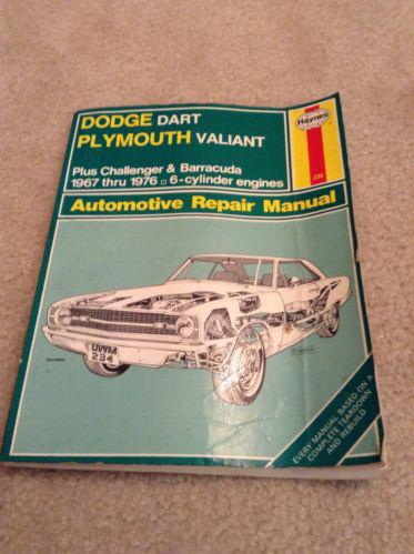 Haynes dodge dart plymouth valiant manual 30025 mip